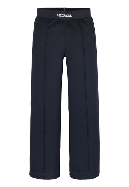 Pantalón Azul Marino De Pierna Ancha Con Monotipo Tommy Hilfiger