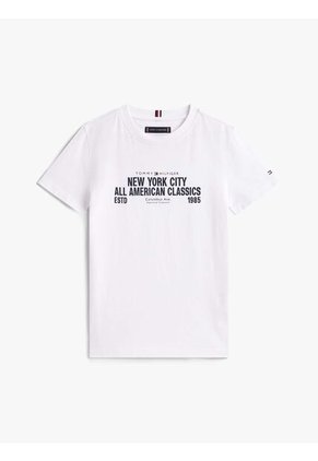 Camiseta Blanca Con Logo Gráfico NYC Tommy Hilfiger