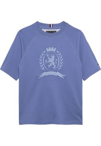 Camiseta Azul De Cuello Redondo Con Escudo TH Tommy Hilfiger Tommy Hilfiger