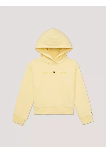 Buzo Amarillo Essential Con Capota Y Logo Tommy Hilfiger