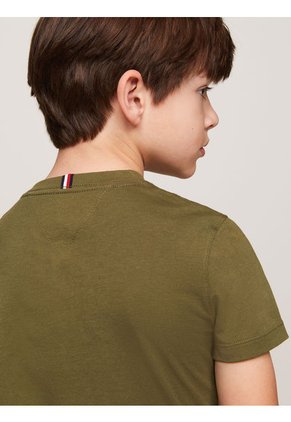 Camiseta Niño Verde Essential De Cuello Redondo Tommy Hilfiger