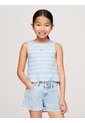 Camiseta Celeste Sin Mangas Con Péplum Tommy Hilfiger de Tommy Hilfiger