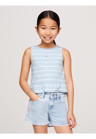 Camiseta Celeste Sin Mangas Con Péplum Tommy Hilfiger Tommy Hilfiger