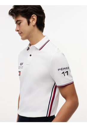 Polo Blanco TH X Cadillac Formula 1® Team Sergio Pérez 11 Tommy Hilfiger