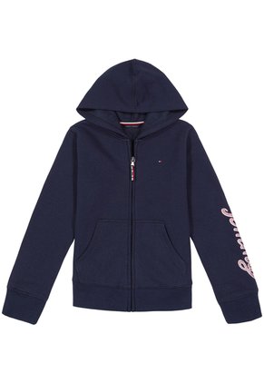 Suéter Azul Con Gorro Polar Y Cremallera Tommy Hilfiger