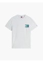 Camiseta Gris De Corte Regular Con Logo Script Bordado Tommy Jeans de Tommy Hilfiger