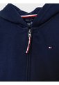 Suéter Azul Con Gorro Polar Y Cremallera Tommy Hilfiger de Tommy Hilfiger