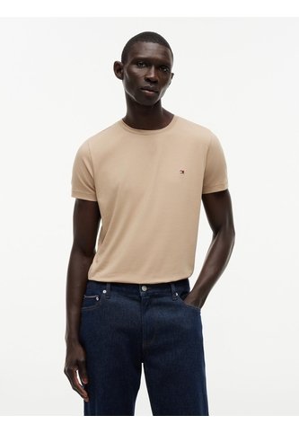 Camiseta Beige De Cuello Redondo Y Corte Extra Slim Tommy Hilfiger Tommy Hilfiger