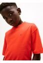Camiseta Naranja De Punto Con Logo Bordado Tommy Hilfiger de Tommy Hilfiger