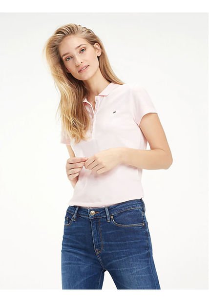 Polo Rosada Slim Fit Para Mujer 