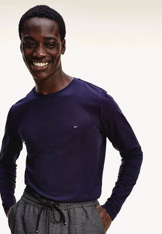 Camiseta De Manga Larga Con Corte Slim Tommy Hilfiger