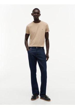 Camiseta Beige De Cuello Redondo Y Corte Extra Slim Tommy Hilfiger