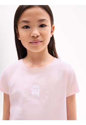Camiseta Rosa Con Diseño De Logo Circular Tommy Hilfiger