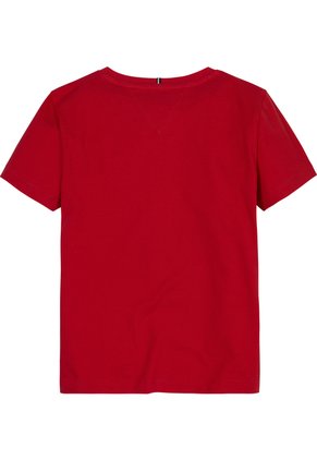 Camiseta Roja Essential De Algodón Tommy Hilfiger