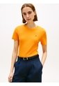 Camiseta Naranja Slim De Cuello Redondo Tommy Hilfiger de Tommy Hilfiger