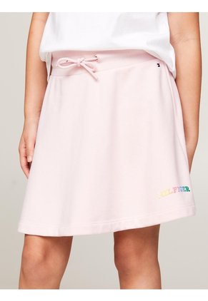 Falda Rosa Con Cordón Ajustable Y Monotipo Hilfiger Tommy Hilfiger