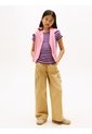 Top Morado De Punto Acanalado De Manga Corta Tommy Hilfiger de Tommy Hilfiger