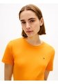 Camiseta Naranja Slim De Cuello Redondo Tommy Hilfiger de Tommy Hilfiger