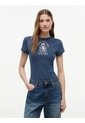 Camiseta Azul Marino De Corte Slim Con Escudo Tommy Hilfiger de Tommy Hilfiger