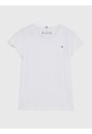 Camiseta Blanca Essential De Corte Slim Con Volantes Tommy Hilfiger de Tommy Hilfiger