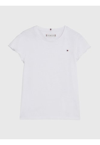 Camiseta Blanca Essential De Corte Slim Con Volantes Tommy Hilfiger Tommy Hilfiger