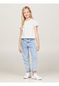 Camiseta Blanca Con Mangas Caladas Y Monograma TH Tommy Hilfiger de Tommy Hilfiger