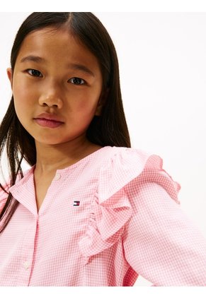 Blusa Rosa Con Diseño De Cuadros Tommy Hilfiger