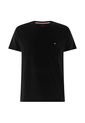 Camiseta Manga Corta Negro Slim Fit Esencial de Tommy Hilfiger