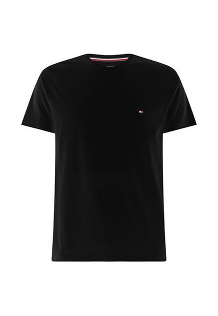 Camiseta Manga Corta Negro Slim Fit Esencial