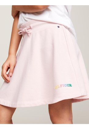 Falda Rosa Con Cordón Ajustable Y Monotipo Hilfiger Tommy Hilfiger