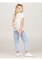Camiseta Blanca Con Mangas Caladas Y Monograma TH Tommy Hilfiger de Tommy Hilfiger