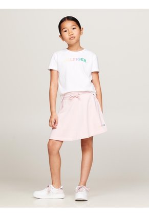 Falda Rosa Con Cordón Ajustable Y Monotipo Hilfiger Tommy Hilfiger