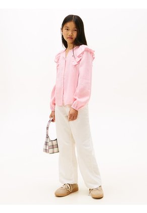 Blusa Rosa Con Diseño De Cuadros Tommy Hilfiger