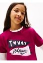 Camiseta Morado De Cuello Redondo Con Logo Tommy Hilfiger de Tommy Hilfiger