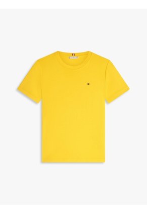 Camiseta Naranja Slim De Cuello Redondo Tommy Hilfiger