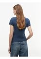 Camiseta Azul Marino De Corte Slim Con Escudo Tommy Hilfiger de Tommy Hilfiger