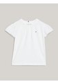 Camiseta Blanca Con Mangas Caladas Y Monograma TH Tommy Hilfiger de Tommy Hilfiger