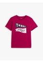 Camiseta Morado De Cuello Redondo Con Logo Tommy Hilfiger de Tommy Hilfiger