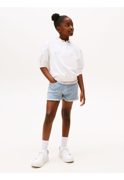 Saco Blanco Con Logo Bordado Tommy Hilfiger