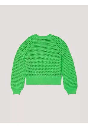Saco Verde Con Tejido Crochet Tommy Hilfiger