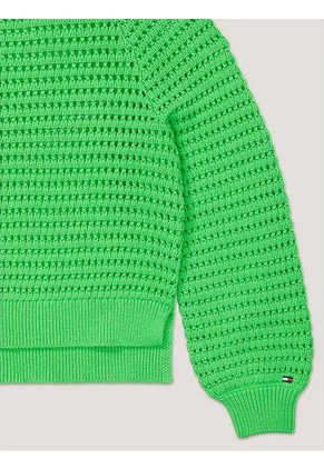 Saco Verde Con Tejido Crochet Tommy Hilfiger