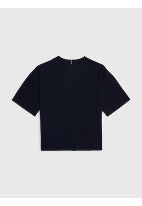 Camiseta Azul Marino Con Logo Universitario Tommy Hilfiger
