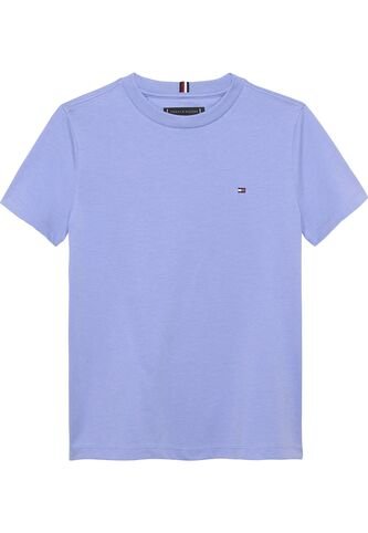 Camiseta Celeste De Punto Con Logo Bordado Tommy Hilfiger Tommy Hilfiger