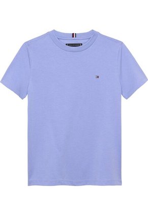 Camiseta Celeste De Punto Con Logo Bordado Tommy Hilfiger