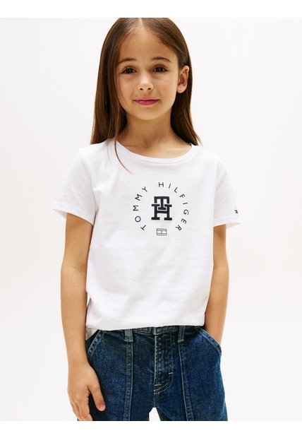 Camiseta Blanca Con Diseño De Logo Circular Tommy Hilfiger