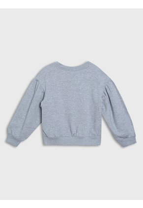 Suéter Gris Con Mangas Abullonadas Tommy Hilfiger