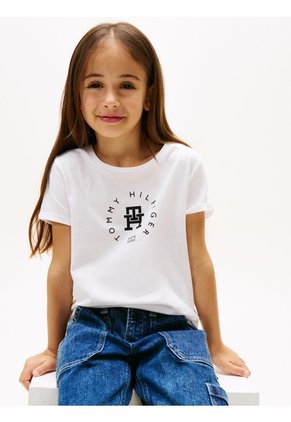 Camiseta Blanca Con Diseño De Logo Circular Tommy Hilfiger