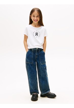 Camiseta Blanca Con Diseño De Logo Circular Tommy Hilfiger