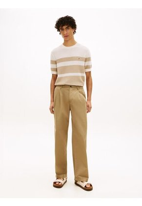 Saco Beige Con Diseño Color Block Con Logo Tommy Hilfiger