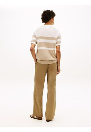 Saco Beige Con Diseño Color Block Con Logo Tommy Hilfiger